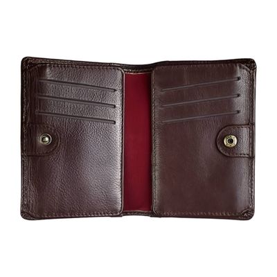 KROYSHALA Moto Biker 100% genuine leather wallet black & chocolate_img_4