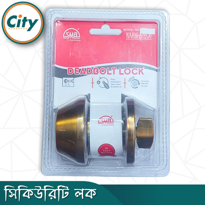 সিকিউরিটি লক ওয়ান সাইড কী ওয়ান সাইড নব সিস্টেম ডেডবোল্ট ডোর লক কফি কালার দরজার লক_img_2