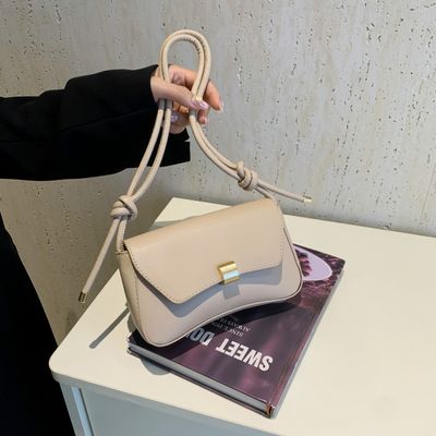 High Quality China Imported Ladies Cross Body / Shoulder Fashionable Knotted Adjustable Strap PU Lather Bag