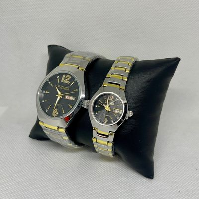 Feiwo Stainsles Steel Couple Watch- Black_img_0