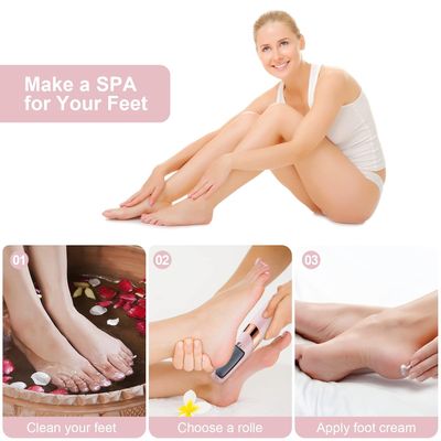 ACWOO Rechargeable Electric Callus Remover – 2-Speed Foot File with LED Light & Dual Roller Heads for Cracked Heels & Dead Skin_img_3