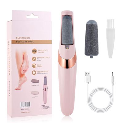 ACWOO Rechargeable Electric Callus Remover – 2-Speed Foot File with LED Light & Dual Roller Heads for Cracked Heels & Dead Skin_img_0