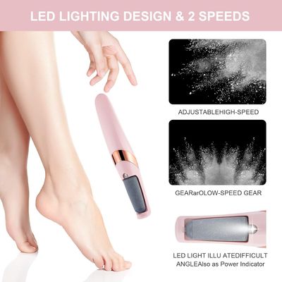 ACWOO Rechargeable Electric Callus Remover – 2-Speed Foot File with LED Light & Dual Roller Heads for Cracked Heels & Dead Skin_img_6