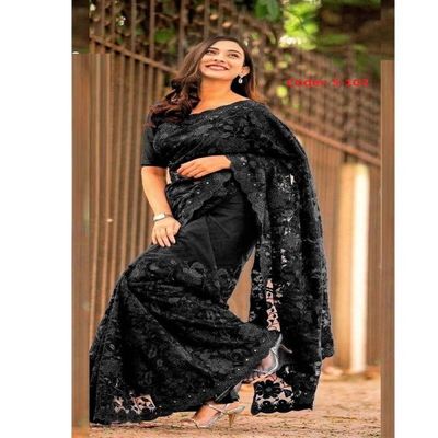 ইন্ডিয়ান জর্জেট শাড়ি ব্লাউজ পিস সহ_img_2