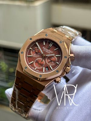 AUDEMARS PIGUET ROSE GOLD CHAIN BROWN DIAL