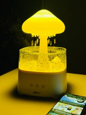 5 IN 1 Bluetooth Speaker Rain Cloud Humidifier, switchable 7 colors, 450ml capacity super quiet, intelligent anti-dry function_img_2