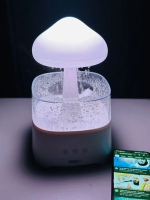 5 IN 1 Bluetooth Speaker Rain Cloud Humidifier, switchable 7 colors, 450ml capacity super quiet, intelligent anti-dry function_img_3