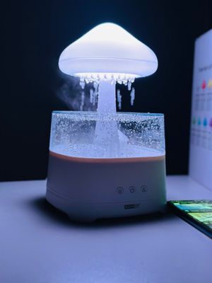 5 IN 1 Bluetooth Speaker Rain Cloud Humidifier, switchable 7 colors, 450ml capacity super quiet, intelligent anti-dry function_img_4