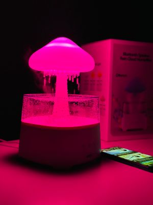 5 IN 1 Bluetooth Speaker Rain Cloud Humidifier, switchable 7 colors, 450ml capacity super quiet, intelligent anti-dry function_img_6