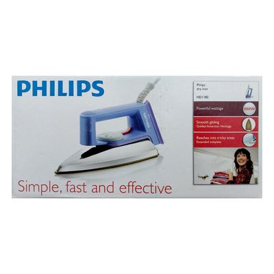 Philips HD1182 1000-Watt Teflon Coating Dry Iron_img_1