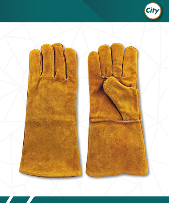 ১ জোড়া চামড়ার হ্যান্ড গ্লাভস উচ্চ তাপ প্রতিরোধ ও সুরক্ষার গ্লাভস_img_0