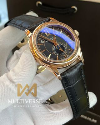 PATEK MOONPHASE CALENDAR | BLACK BELT ROSE GOLD BODY (AA)_img_0