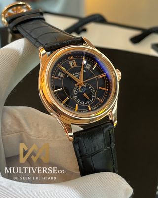 PATEK MOONPHASE CALENDAR | BLACK BELT ROSE GOLD BODY (AA)_img_1