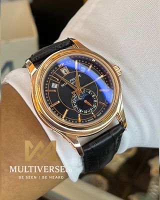 PATEK MOONPHASE CALENDAR | BLACK BELT ROSE GOLD BODY (AA)_img_2
