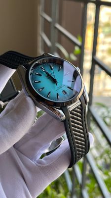 OMEGA AQUATERRA AUTOMATIC | TIFFANY DIAL | BLACK SILICONE BELT (SEMI AAA)_img_6