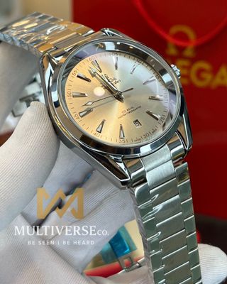 OMEGA AQUATERRA AUTOMATIC | GREY DIAL SILVER CHAIN (SEMI AAA)_img_0