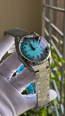 OMEGA AQUATERRA AUTOMATIC | TIFFANY DIAL SILVER CHAIN (SEMI AAA)_img_4