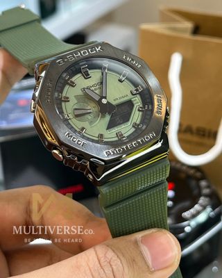 GSHOCK GM2100 | BLACK BODY | GREEN DIAL | GREEN BELT (AAA)_img_0