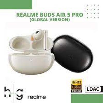 Realme Buds Air 5 Pro Active Noise Cancelling True Wireless Earbuds – White Color & Black Color_img_2