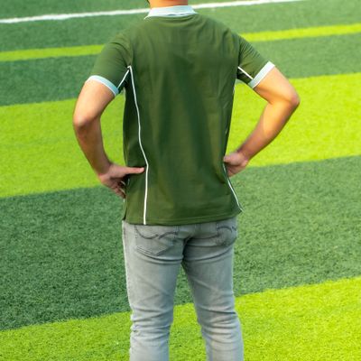 Premium Quality Piping Cut & Sew Design Pique Polo - Forest grn_img_4