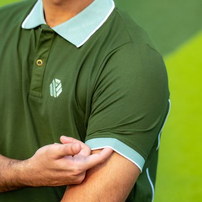 Premium Quality Piping Cut & Sew Design Pique Polo - Forest grn_img_5