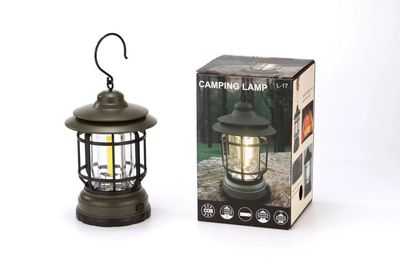Multifunctional Rechargeable Stepless Dimming Handheld LED Camping Lamp Vintage Portable Lantern_img_0