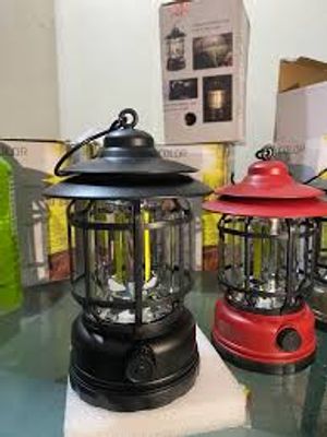 Multifunctional Rechargeable Stepless Dimming Handheld LED Camping Lamp Vintage Portable Lantern_img_3