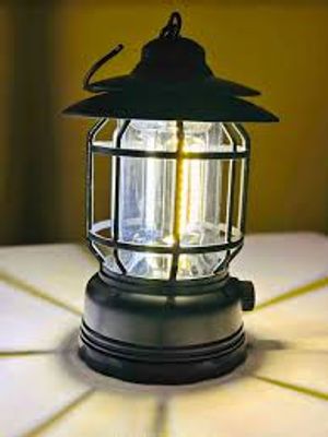 Multifunctional Rechargeable Stepless Dimming Handheld LED Camping Lamp Vintage Portable Lantern_img_4
