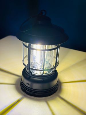 Multifunctional Rechargeable Stepless Dimming Handheld LED Camping Lamp Vintage Portable Lantern_img_5