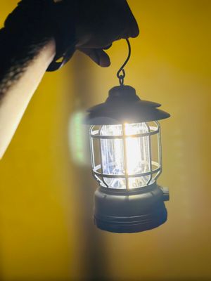 Multifunctional Rechargeable Stepless Dimming Handheld LED Camping Lamp Vintage Portable Lantern_img_8