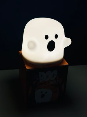Cute Boo Ghost Silicone Lamp Touch Sensor Dimmable LED Ghost Night Lights For Children Bedroom_img_3