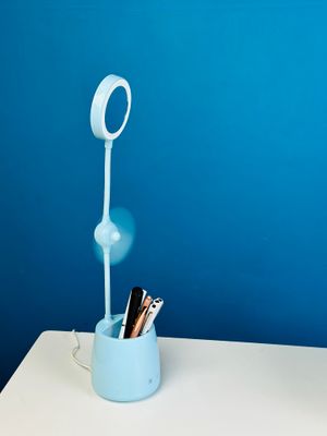 Desk Pen Holder With Led Lamp And Fan_img_4