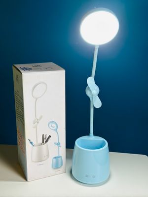 Desk Pen Holder With Led Lamp And Fan_img_8