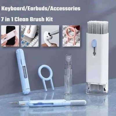 BlueWow 7-in-1 Computer Keyboard Cleaner Brush Kit Earphone Cleaning Pen For Headset Keyboard Cleaning Tools Cleaner Keycap Puller Kit_img_0