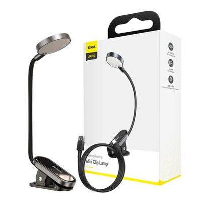 Baseus Rechargeable Mini Clip Lamp For Book Reading, Aquarium, Laptop Keybaord Light Portable And Useful (DGRAD-0G)_img_1