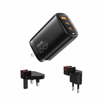 VYVYLABS GAN65FST GaN 65W Fast Charger Travelling Set A+2C (US+EU+UK plug)_img_2