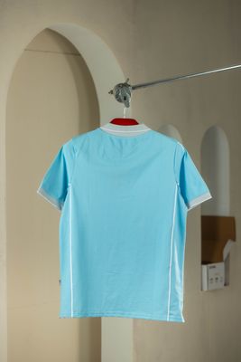 Premium Quality Piping Cut & Sew Design Pique Polo - Light cyn_img_2