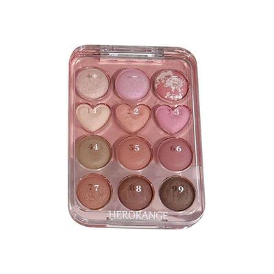 HERORANGE~Love 12 color eye shadow plate (matte)Available in stockShade: 1, 2_img_3