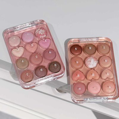 HERORANGE~Love 12 color eye shadow plate (matte)Available in stockShade: 1, 2_img_4