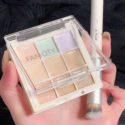 9Color Concealer Palette Moisturize Long Lasting Cover Dark Circles Acne Pores_img_4