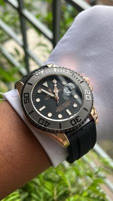 ROLEX YACHT MASTER ROSE GOLD-BLACK(AA)_img_2