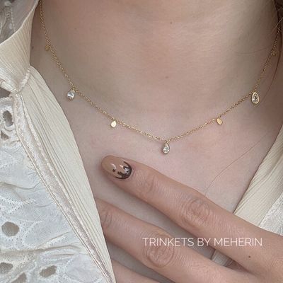 Charm necklace (tear drop shape)_img_0