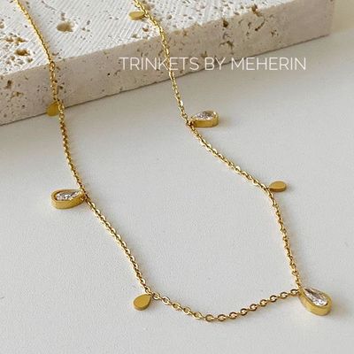 Charm necklace (tear drop shape)_img_1