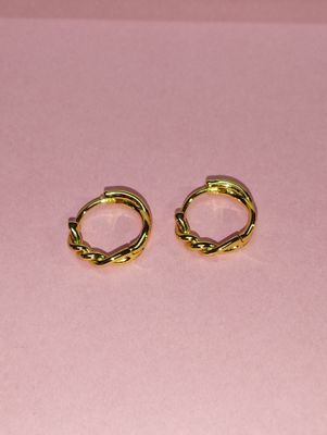 Braided mini hoop earrings_img_0