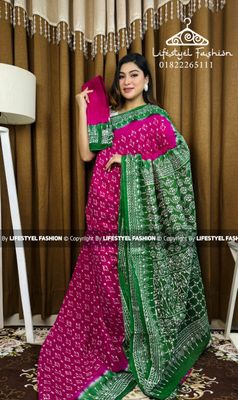 প্রিমিয়াম কোয়ালিটি সূতি বাটিক শাড়ি  (LF-S-381)_img_0