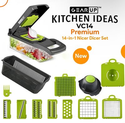 GearUP VC14 Premium 14-in-1 Vegetable and Fruits Multifuction Cutting Slicer Kitchen Tools_img_0