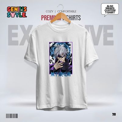Satoru Gojo (Jujutsu Kaisen) Anime Drop Shoulder T-shirt - 38_img_0