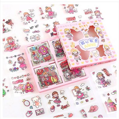 Goka hand account stickers 100 pte cute waterproof cartoon book PET mug stickers_img_5