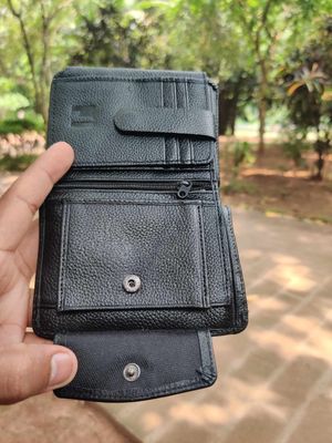 Black Premium 100% Genuine Cow Leather Wallet_img_1