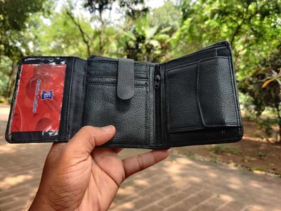 Black Premium 100% Genuine Cow Leather Wallet_img_3